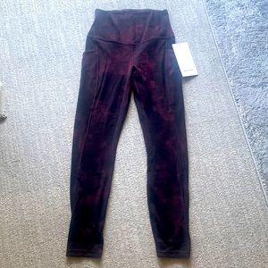 Lululemon Align High-Rise Pant with Pockets 25" - Diamond Dye Cassis Black NWT 6
